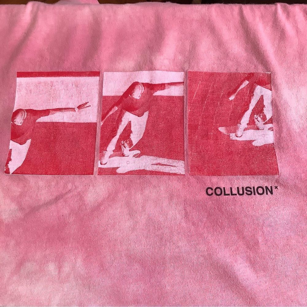 COLLUSION oversized long sleeve t-shirt with skate print in pink tie dye Medium - Picture 8 of 8